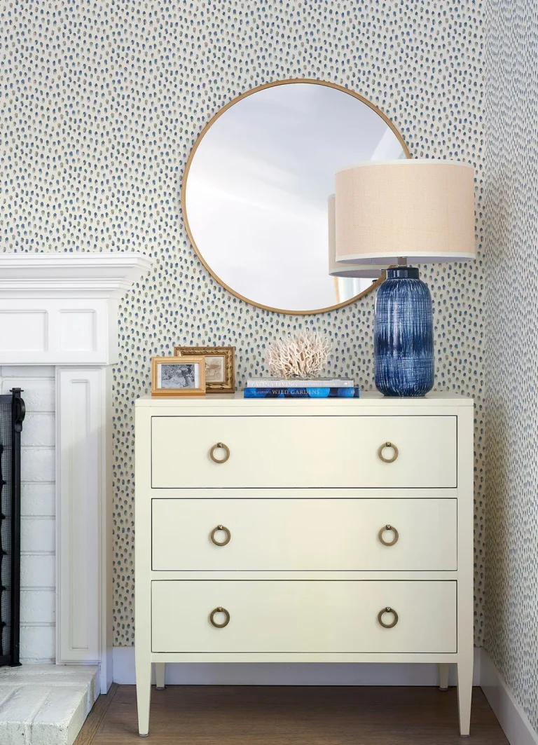 Chesapeake Sand Drips Painted Dots Wallpaper - Blue — Ảnh 3