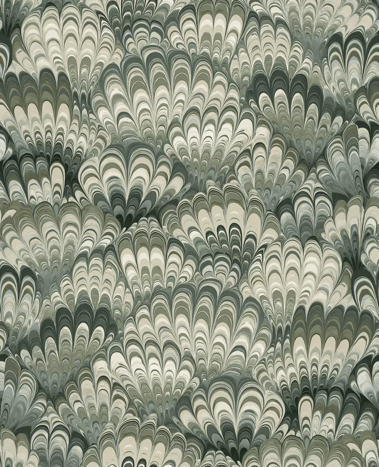 Octavia Marbled Ink Wallpaper - Dark Green — Ảnh 3