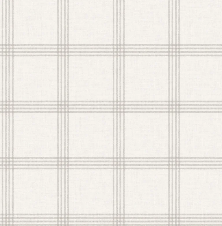 Chesapeake Twain Plaid Wallpaper - Linen — Ảnh 5