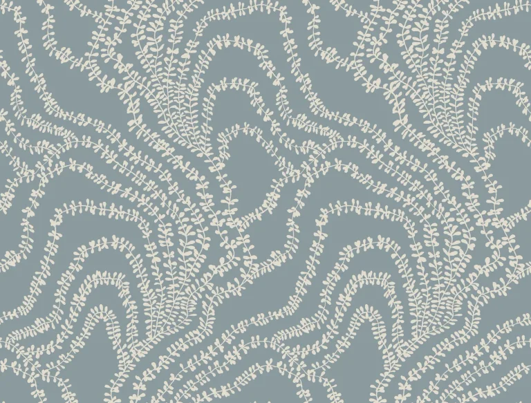 Ronald Redding String of Pearls Vine Wallpaper - Denim — Ảnh 3