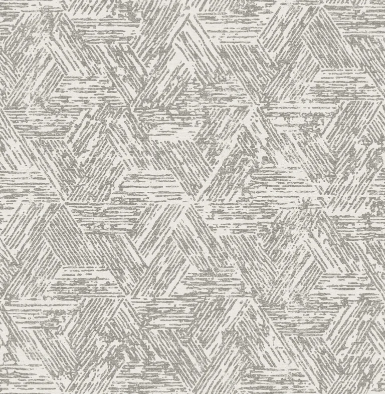 Retreat Quilted Geometric Wallpaper - Charcoal — Ảnh 3