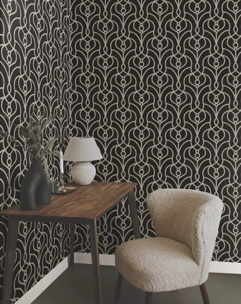 Candice Olson Divine Trellis Wallpaper - Black — Ảnh 3