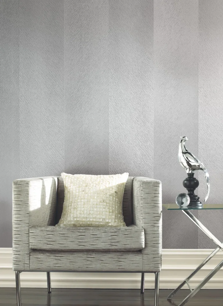 Etched Chevron Wallpaper - Grey — Ảnh 3