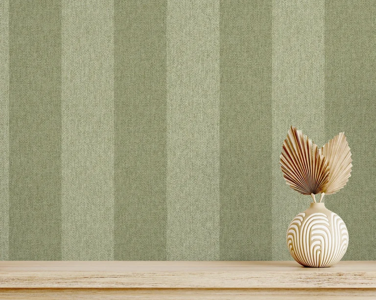Finn Chevron Stripe Wallpaper - Green — Ảnh 5