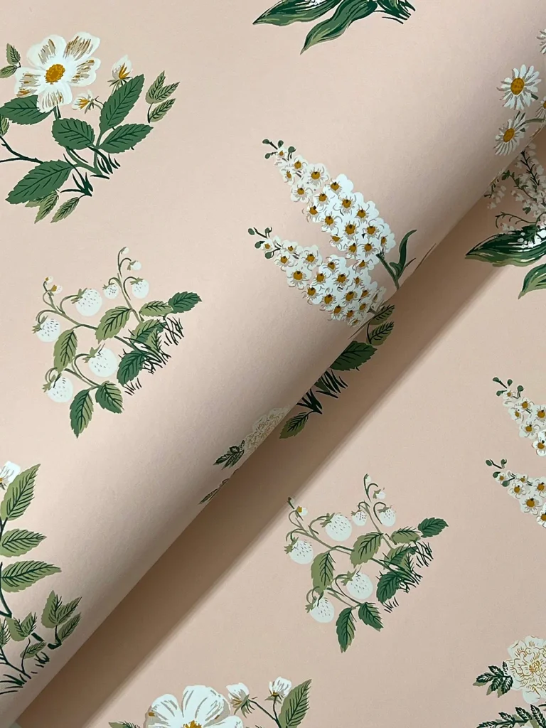 Rifle Paper Co. Botanical Wallpaper - Blush — Ảnh 6
