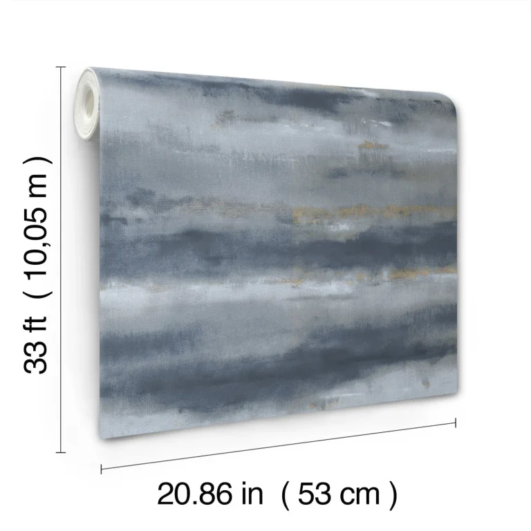 Ayla Abstract Stripe Wallpaper - Indigo — Ảnh 5