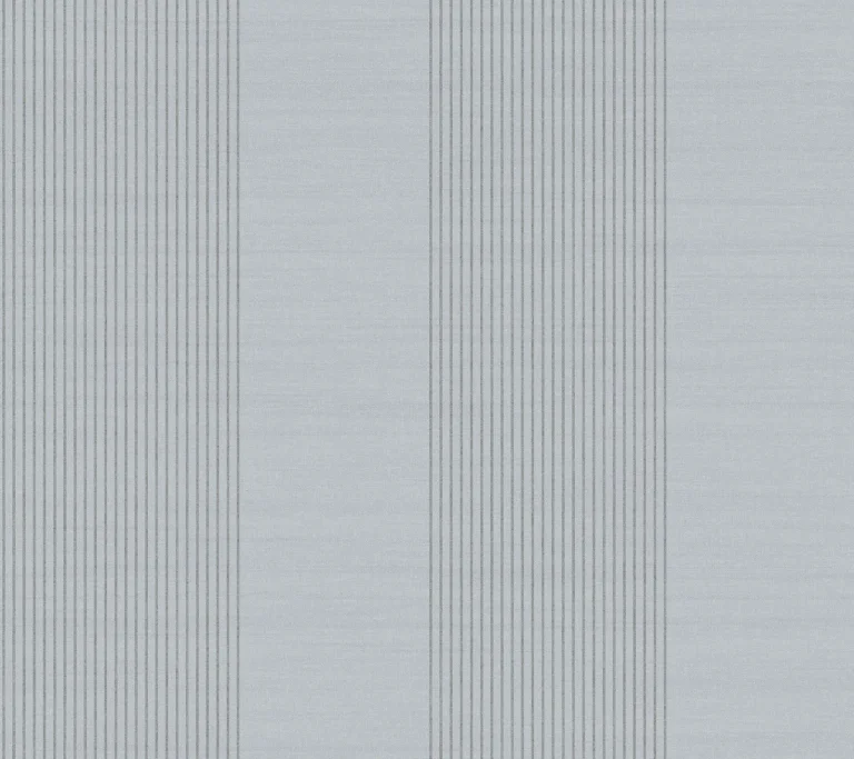 Ronald Redding Archer Stripe Faux Linen Wallpaper - Blue — Ảnh 2