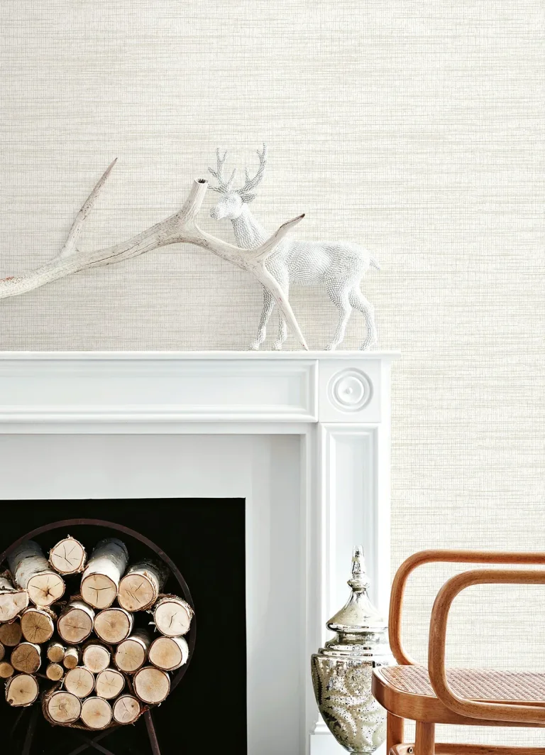 Chesapeake Solitude Distressed Texture Wallpaper - White — Ảnh 3