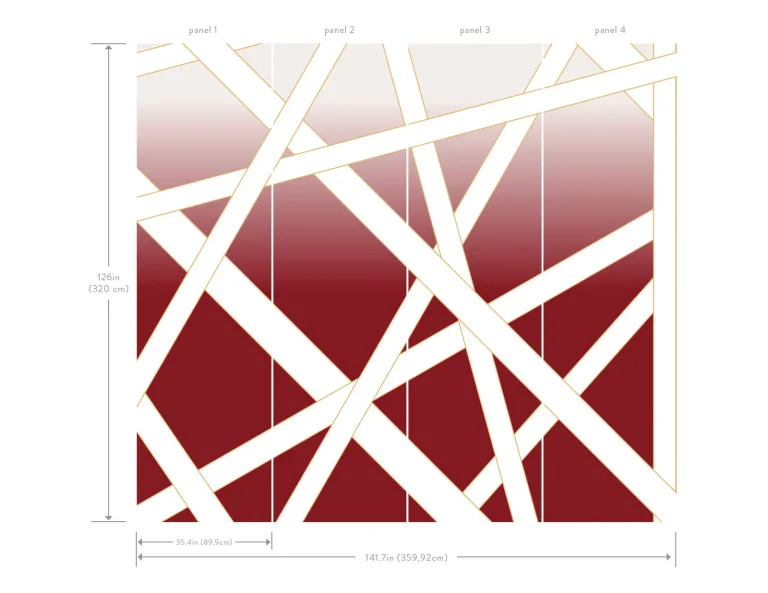 Nastri Shade Wall Mural - Red — Ảnh 2