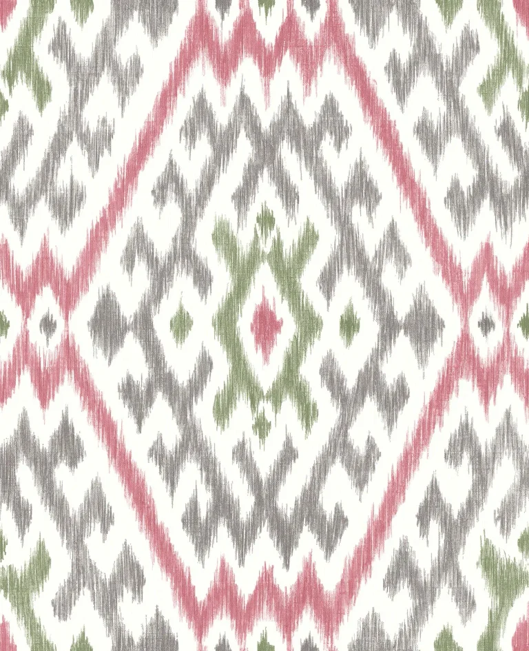 Solola Ikat Wallpaper - Fuchsia — Ảnh 5