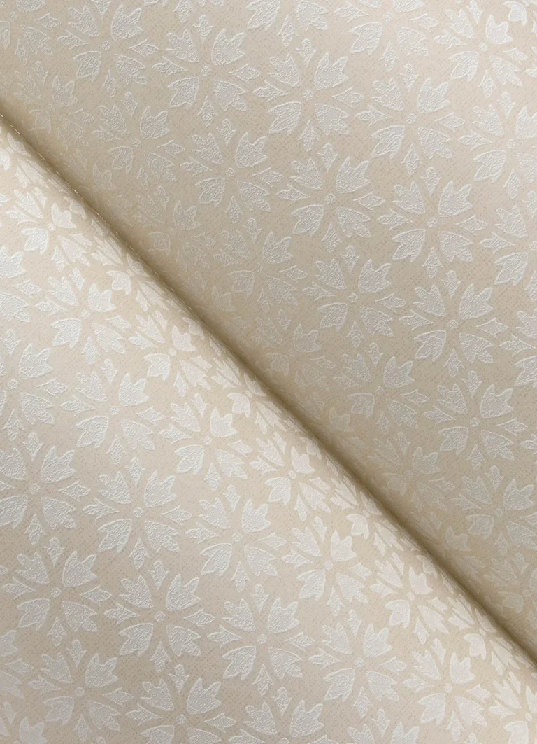 Chesapeake Phlox Floral Stamp Wallpaper - Khaki — Ảnh 2