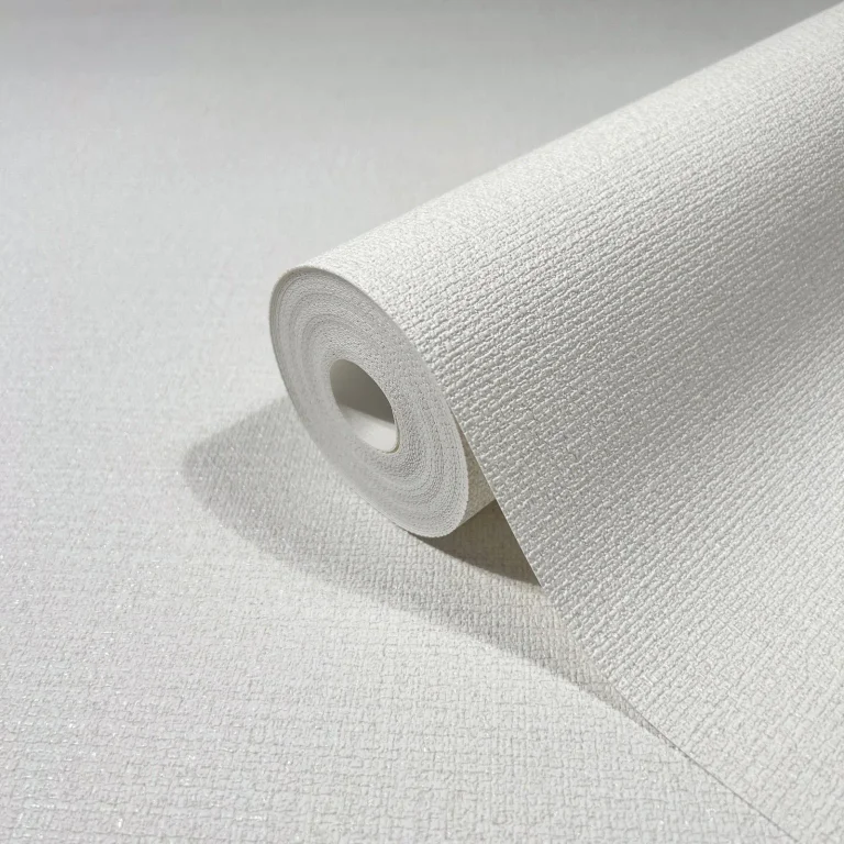 Cabric Shimmering Texture Wallpaper - White — Ảnh 6
