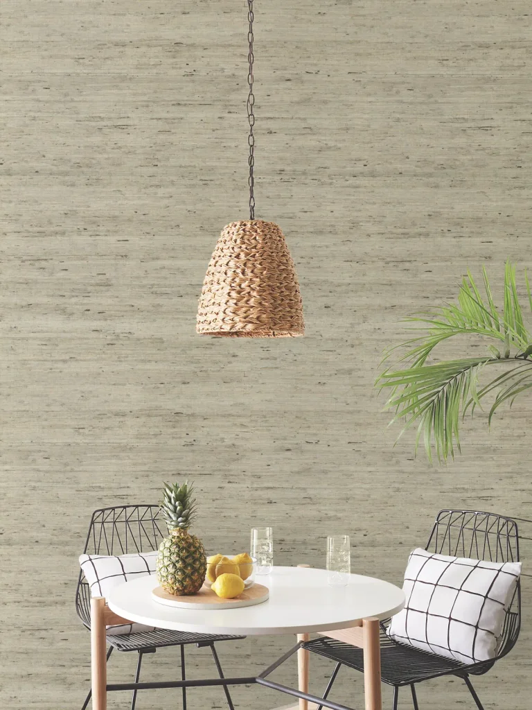 Grasscloth Wallpaper - Blue — Ảnh 3