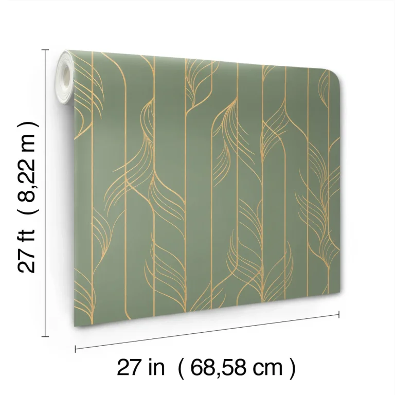 Candice Olson Elemental Thread Wallpaper - Green & Gold — Ảnh 6