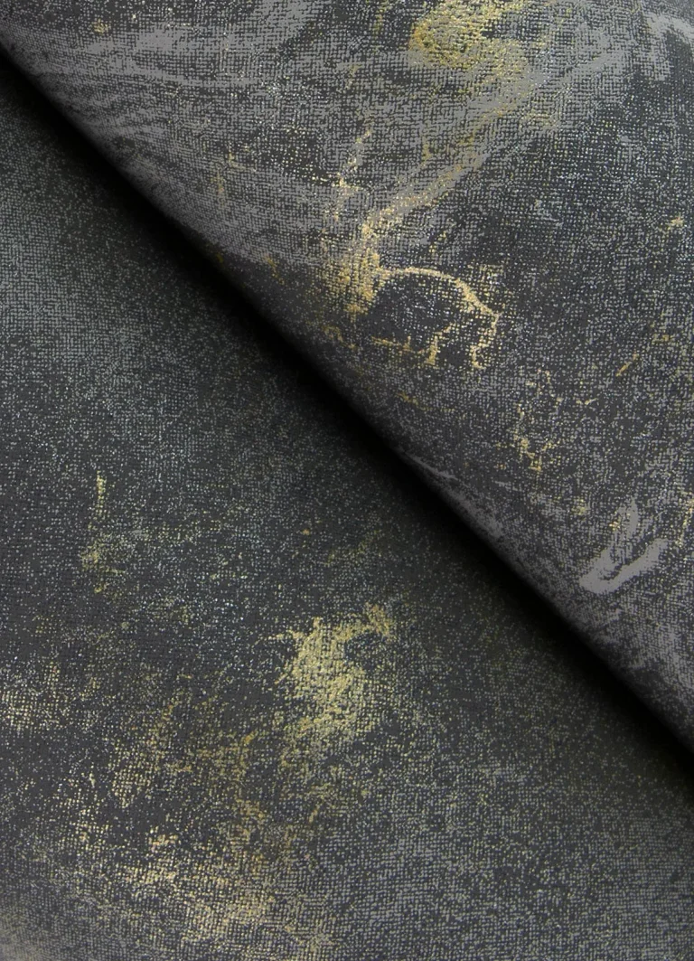 Meness Metallic Marbling Wallpaper - Black — Ảnh 4