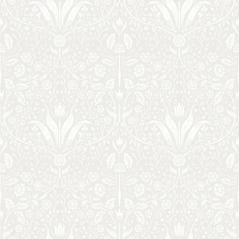 Mara Tulip Ogee Wallpaper - Light Grey — Ảnh 3