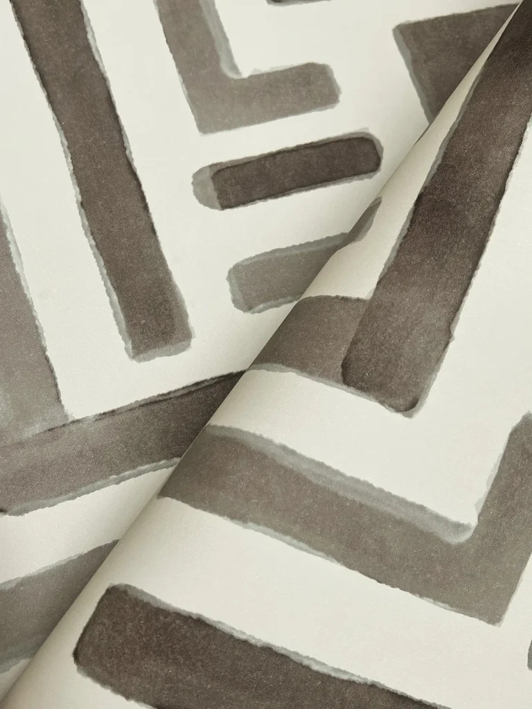 Painterly Labyrinth Wallpaper - Warm Neutral — Ảnh 3