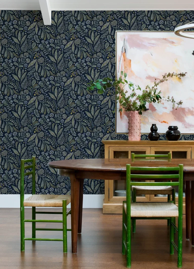 Briar Floral Wallpaper - Navy — Ảnh 3