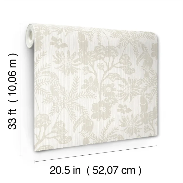 Jacaranda Tropical Trail Wallpaper - Taupe — Ảnh 2