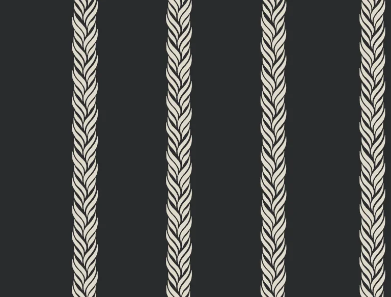 Ronald Redding Braided Stripe Wallpaper - Black — Ảnh 3