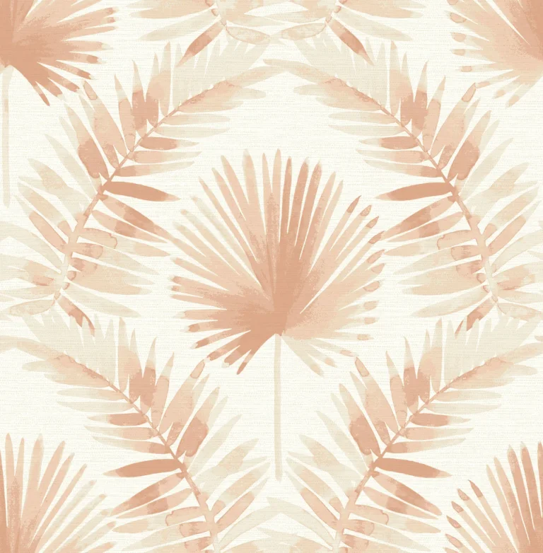 Calla Painted Palm Wallpaper - Rust — Image 4