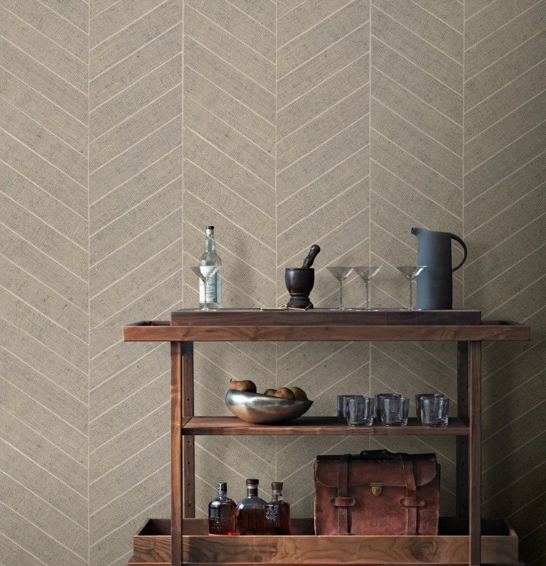 Ronald Redding Atelier Herringbone Wallpaper - Off White — Ảnh 2