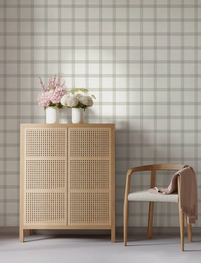 Chesapeake Twain Plaid Wallpaper - Green — Ảnh 4