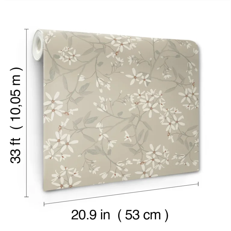 Paradis Bouquet Toss Wallpaper - Grey — Image 5