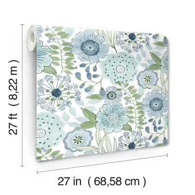 Artistic Bouquet Wallpaper - Alpine & Leaf