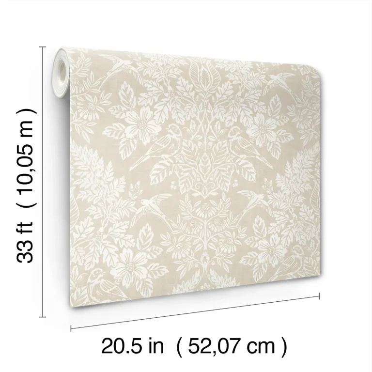 Chris Loves Julia Finch Woodland Damask Wallpaper - Neutral — Image 4