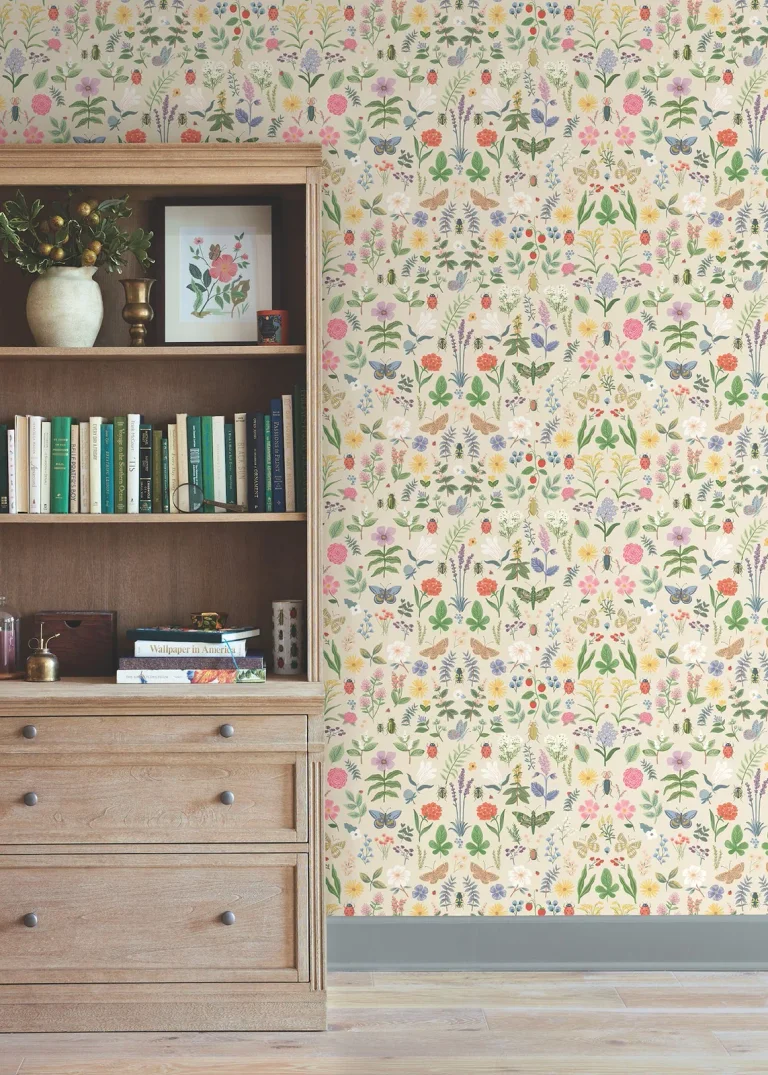 Rifle Paper Co. Curio Peel and Stick Wallpaper - Cream — Ảnh 3