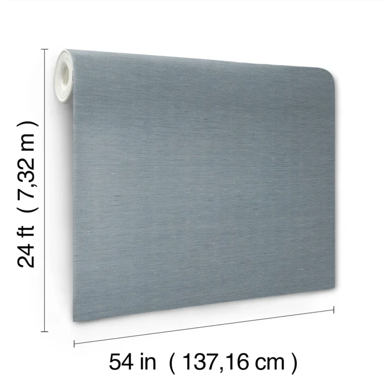 Ronald Redding Linen Levels Wallpaper - Ice Blue — Ảnh 3