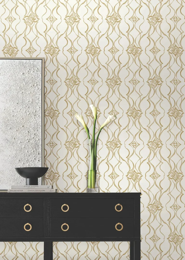 Candice Olson Pirouette Wallpaper - White & Gold — Ảnh 2