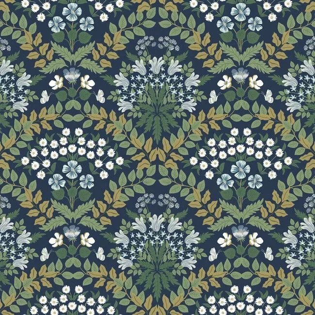 Rifle Paper Co. Bramble Wallpaper - Navy — Ảnh 4