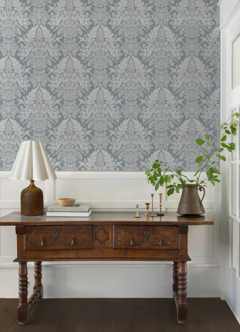 Chris Loves Julia Finch Woodland Damask Wallpaper - Light Blue — Ảnh 5
