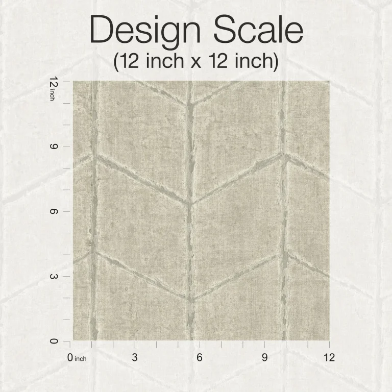 Flatiron Geometric Wallpaper - Taupe — Image 2