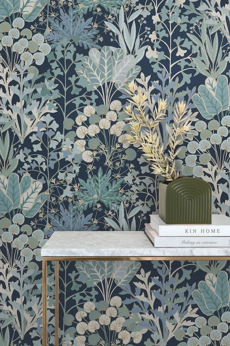 Forest Floor Wallpaper - Navy — Ảnh 4