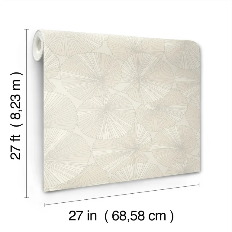 Candice Olson Layered Lily Pads Wallpaper - Cream — Ảnh 3