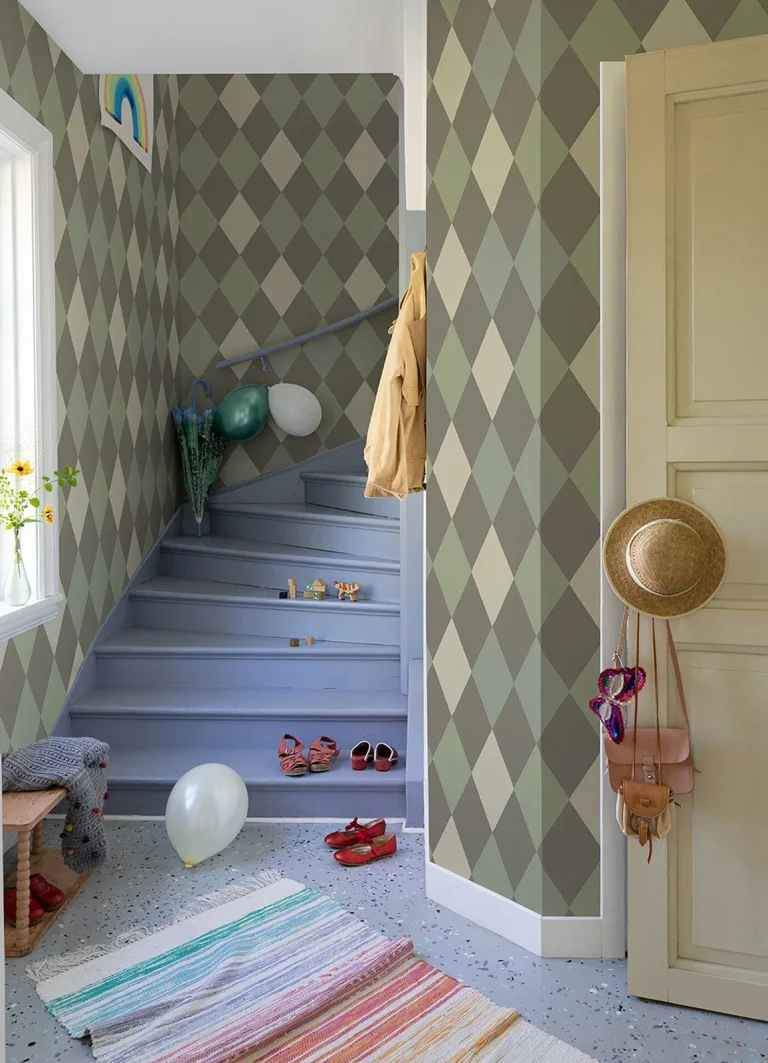 Kalas Diamond Wallpaper - Olive — Ảnh 2
