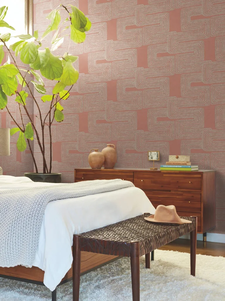 Zulu Thread Wallpaper - Coral/Glint — Ảnh 2