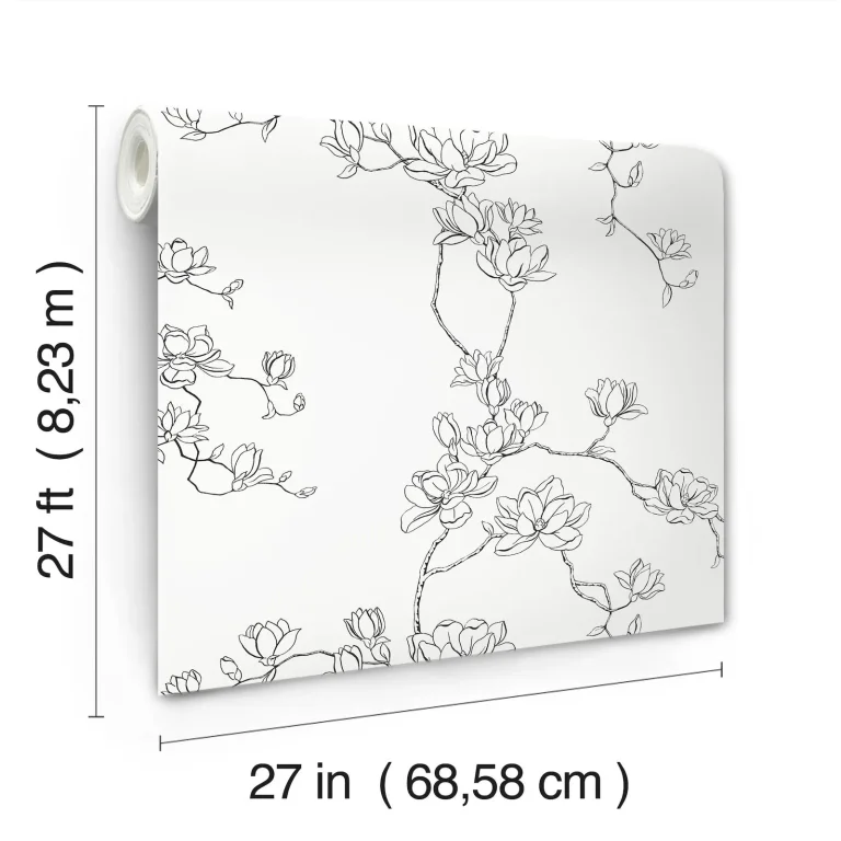 Magnolia Home Magnolia Branches Wallpaper - Black — Ảnh 2