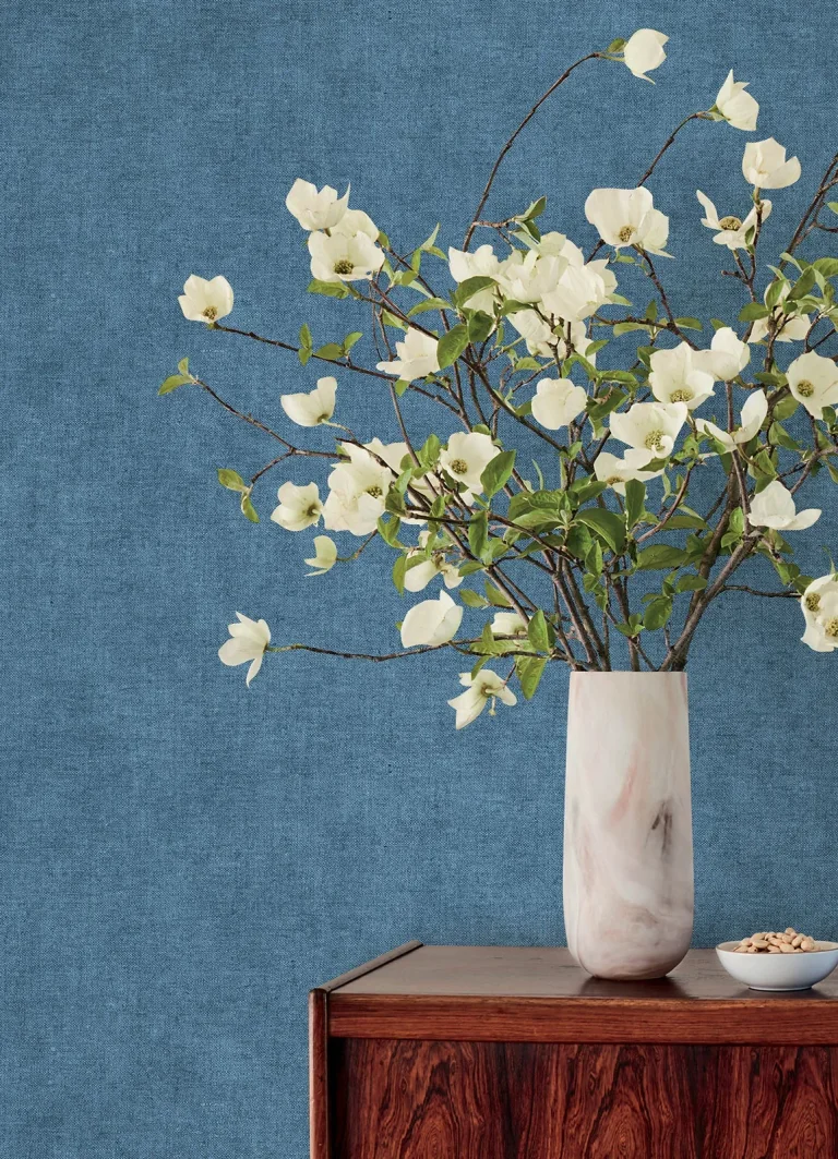 Nuovo Faux Linen Wallpaper - Denim — Ảnh 3