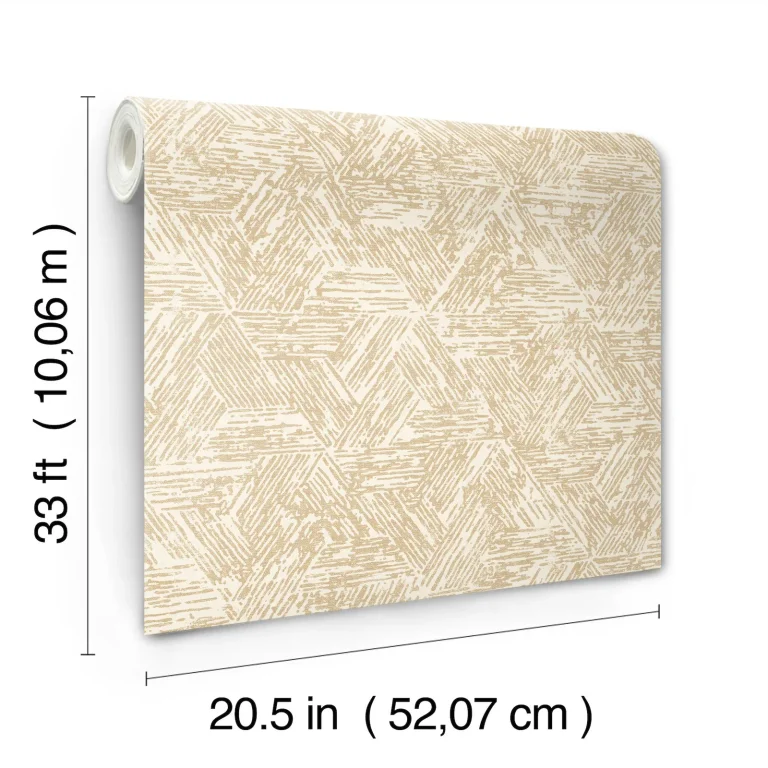 Retreat Quilted Geometric Wallpaper - Brown — Ảnh 4