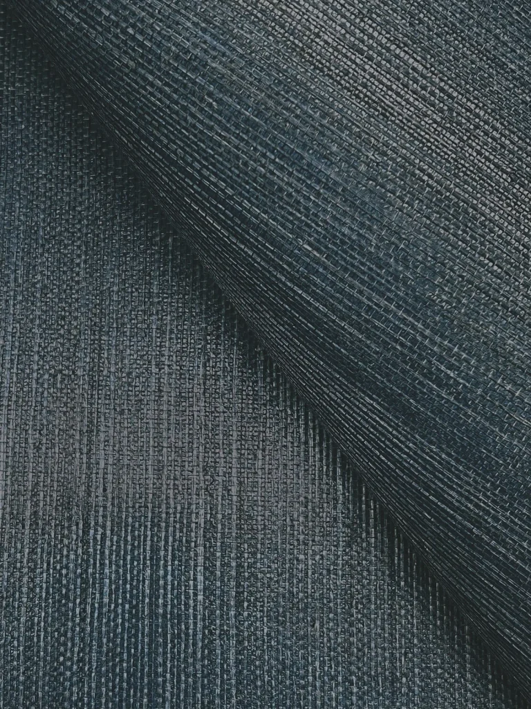 Natural Grasscloth Peel and Stick Wallpaper - Navy — Ảnh 6