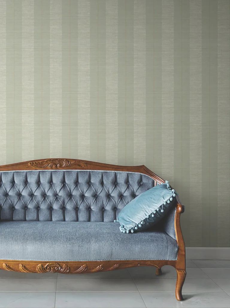 Colbert Stripe Textured Wallpaper - Seafoam — Ảnh 2