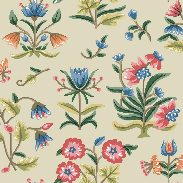 Erin & Ben Heirloom Floral Peel and Stick Wallpaper - Taupe/Multi
