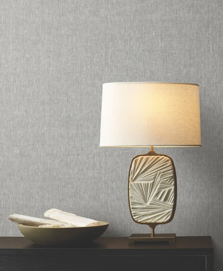 Ronald Redding Sheer Linen Wallpaper - Grey — Ảnh 5