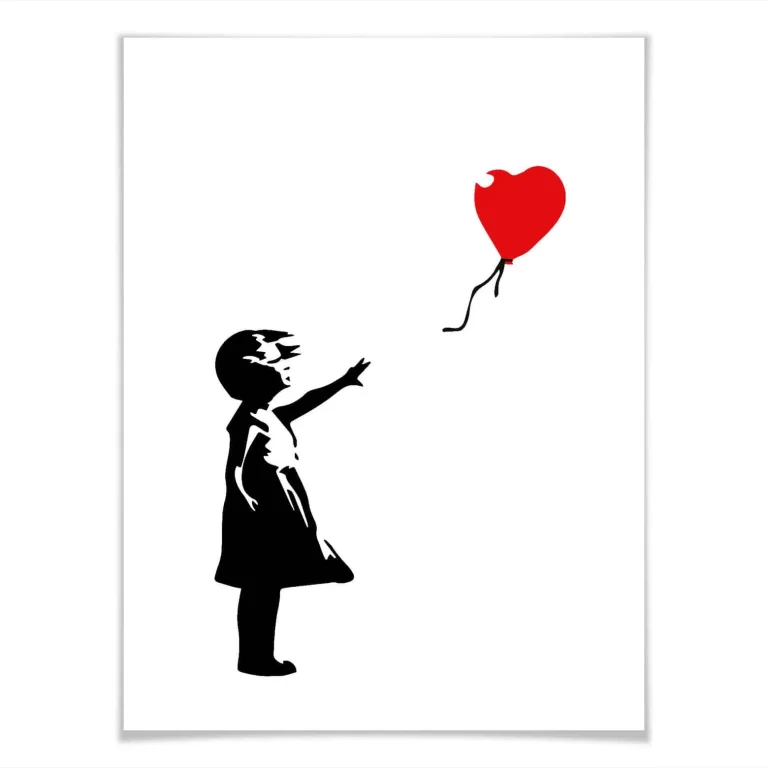 Banksy - "Girl With The Red Balloon" Poster - 100 x 80cm — Image 6