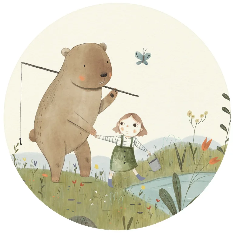 Lets Go Fishing - Wall Mural 5568 - Round - 144cm diameter — Ảnh 2