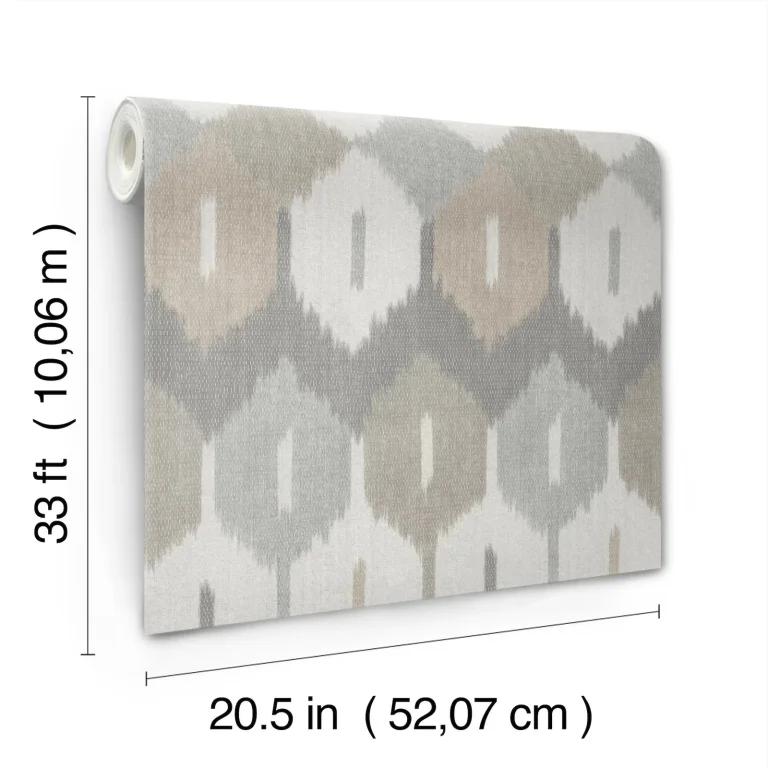 Abilene Ikat Wallpaper - Neutral — Ảnh 2